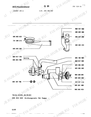 Схема №7 LAV 240 W с изображением Рукоятка для составляющей Aeg 8996451893516